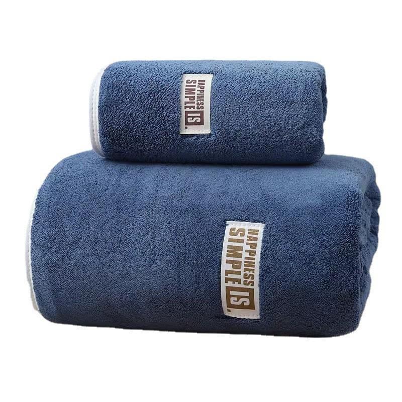 **Thickened Coral Fleece Absorbent Bath Towel Set - No Shedding**