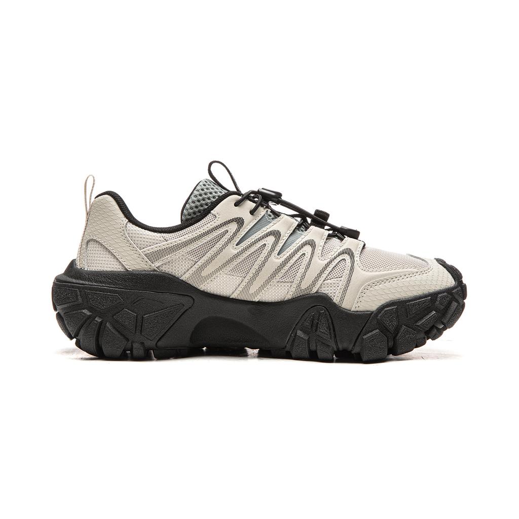 Li Ning Sand Dune Cushioning Slip Resistant Abrasion Resistant Support Low top Outdoor Shoes Women's Gravel White Gray AGCW094-1