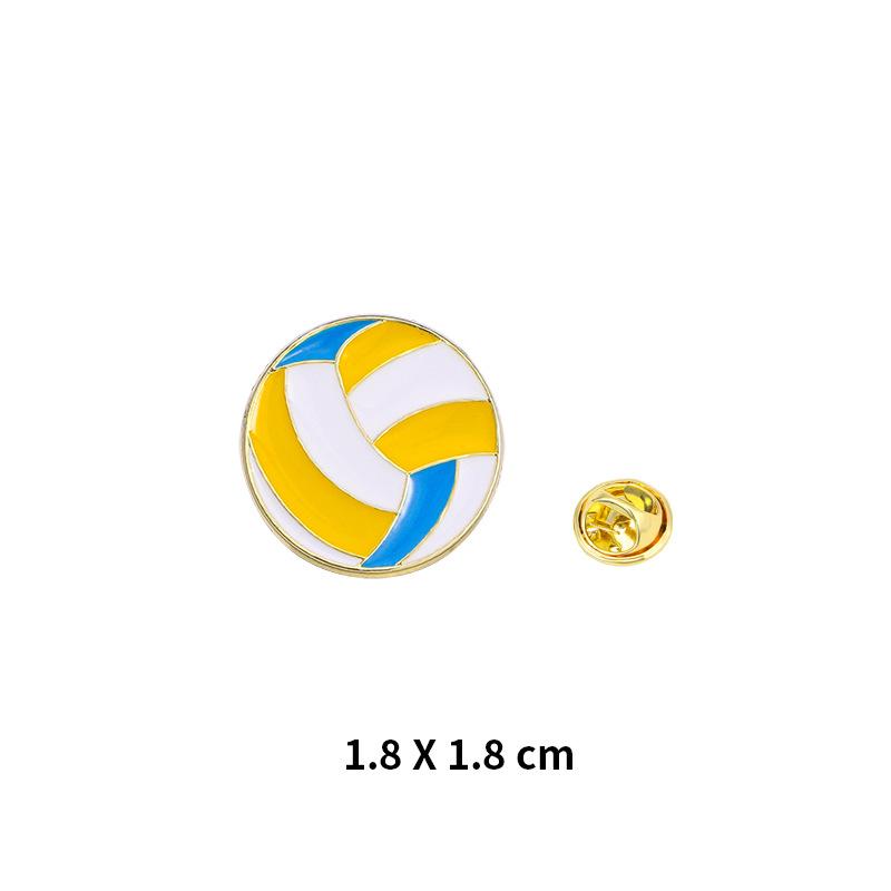 1 peça distintivo de metal para basquete, futebol, badminton, mochila de estudante, chapéu, casaco jeans, decoração faça você mesmo, alfinetes de lapela, broche de casal para meninos