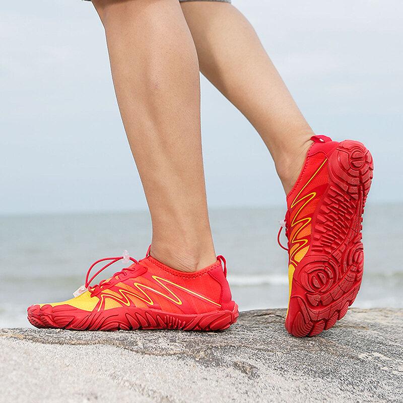 Quick Dry Aqua Shoes For Men Women Breathable Mesh Water Shoes Unisex Light Non Slip Beach Wading Sneakers For Swimming Surfing