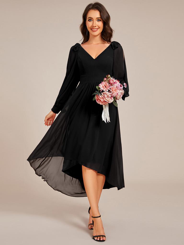 sachin and babi light blue dress Michelle Twilight Chiffon Bridesmaid Dress
