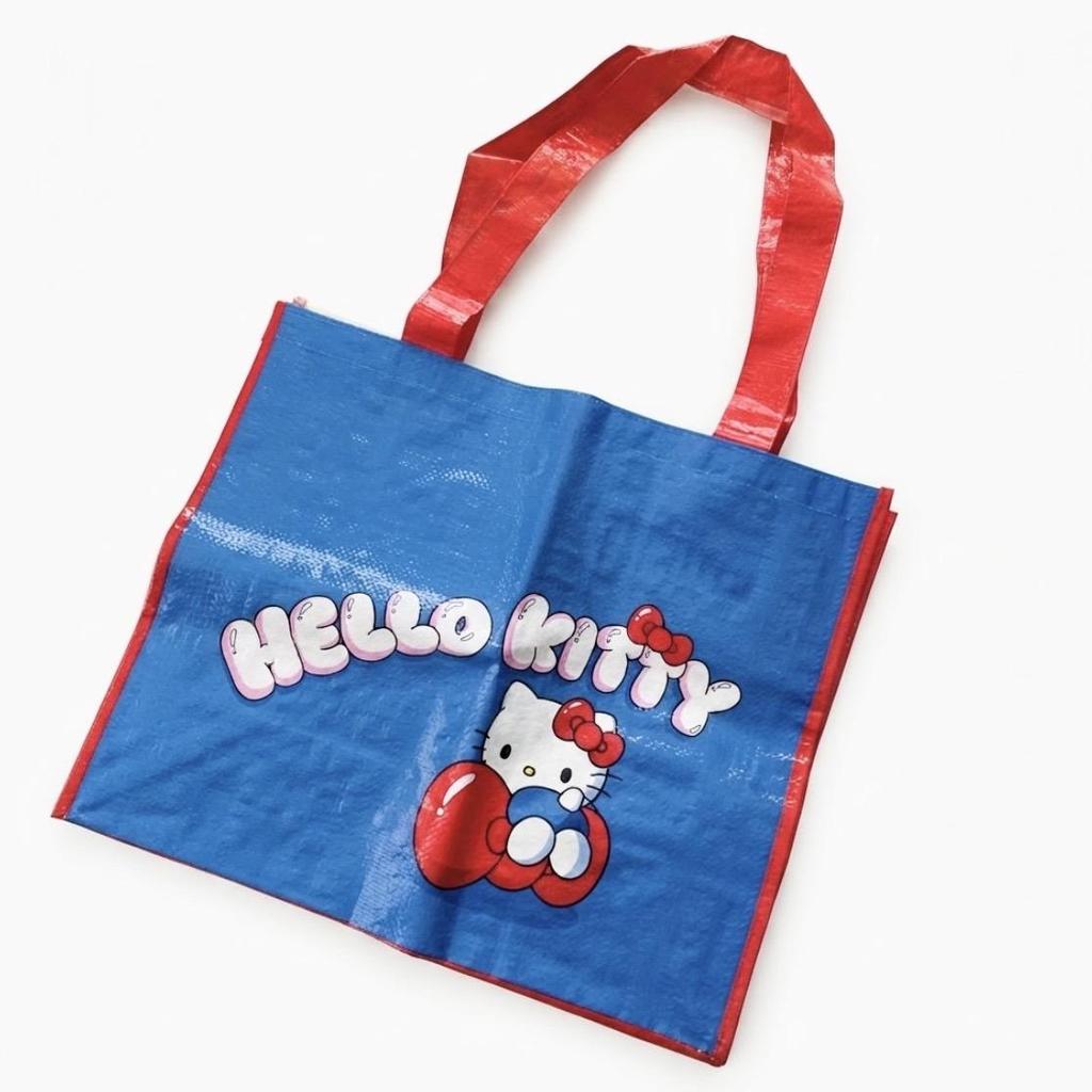 Sanrio Hello Kitty Large Shopping Bag Reusable Shopping Bag Eco Tote Bag Blue Yellow Japan