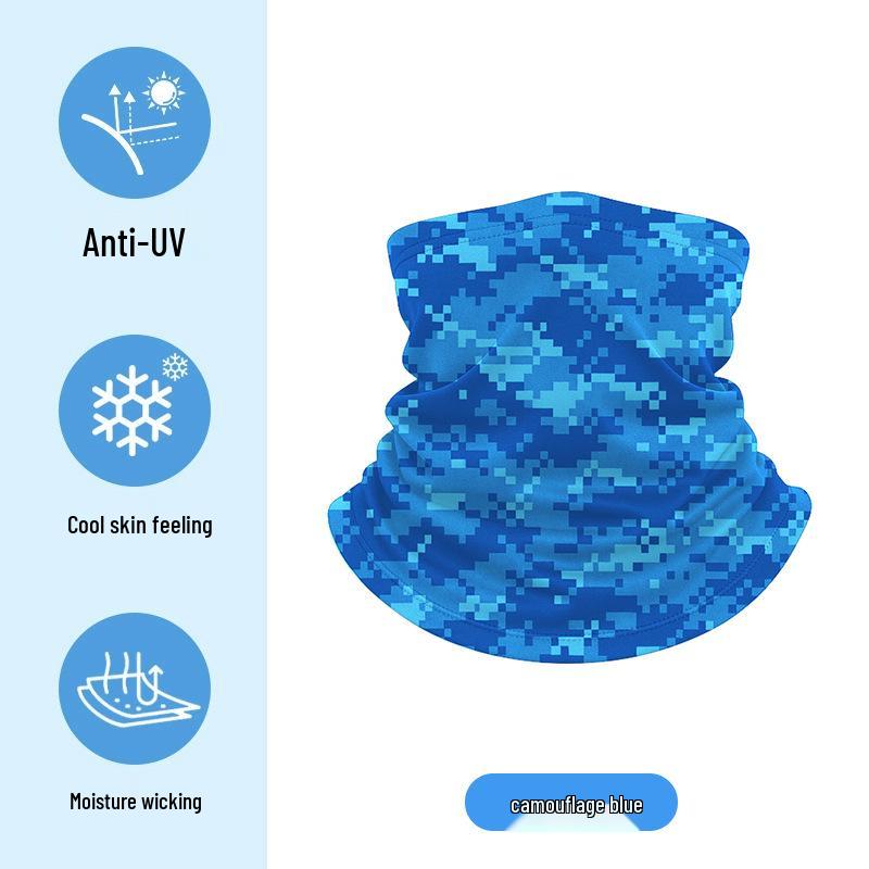 Dětský letní kreslený nákrčník z ledového hedvábí - UV ochrana a multifunkční šátek na hlavu pro cyklistiku