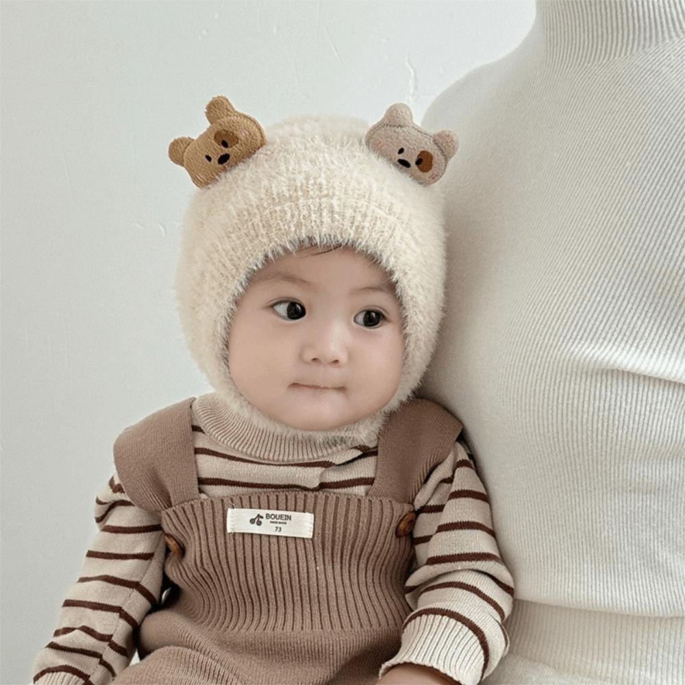 Plush Infant Beanie Cartoon Earflap Hat Cute Baby Hat Baby
