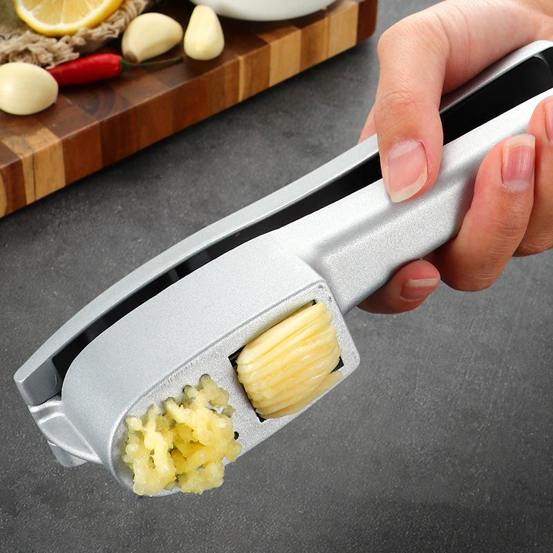 2 In 1 Multifunctional Garlic Press Garlic Slicer Zinc Alloy Manual Kitchen Gadget and Accessories Gadgets for Home
