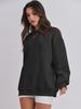 Autumn Winter Women Loose Velvet Sweatshirt Fashion Solid Color Top