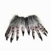 Talon Hand Covers with Gauntlets Plush Wolf Paw Gloves Soft for Costume Parties