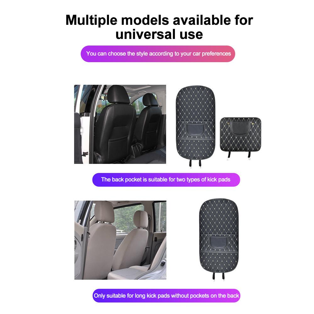 PU Leather Car Seat Back Protector Cover Children Kids Anti-Kick Mat with Storage Bag Auto Back Seats Covers Vehicles Anti Child Kick Anti Dirt Pad