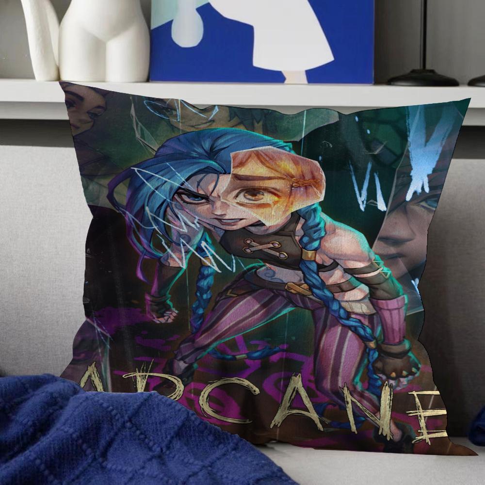 Game Arcane Legends Jinx Main Characters Art Pillow Gifts Home Office Furnishings Bedroom Sofa Car Cushion Cover Case 45x45cm