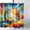 Colorful Dream Space Tree Shower Curtain, Unique Design Waterproof Fabric Shower Curtain, Bathroom Decoration, with Hook.