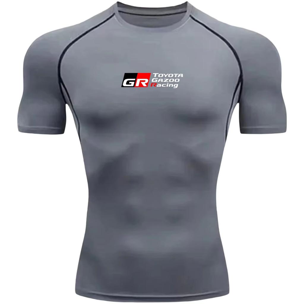 Toyota GR Gazoo Racing Team Summer Tight Fitness T-Shirt Men's Women's Fashion Sports Cycling Top for Active Wear