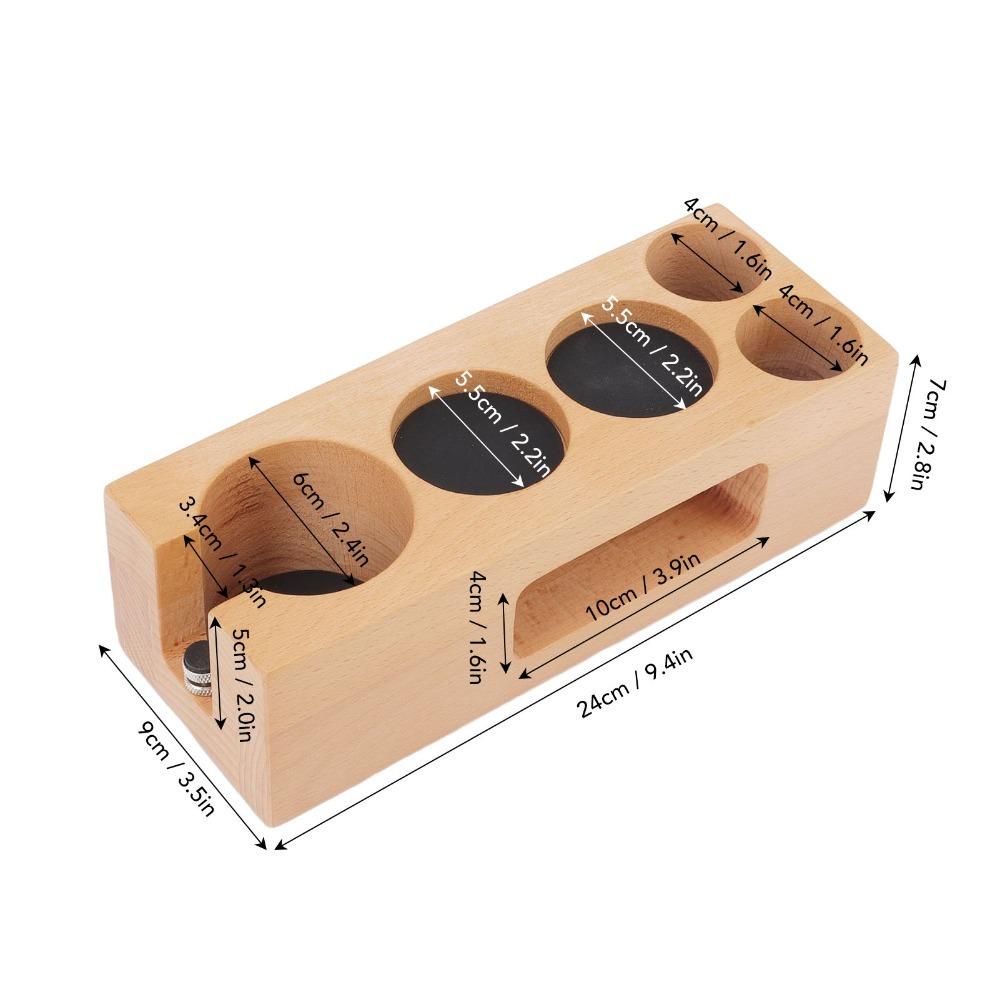 Non-Slip Design Coffee Tamping Station 5 Hole Espresso Tamping Station Tamper Mat Stand For Cafes S