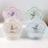 Cute Flower Alarm Clock Mini Portable Child Bedroom Table Decor Battery Powered LED Silent Alarm Clock Office Supplies