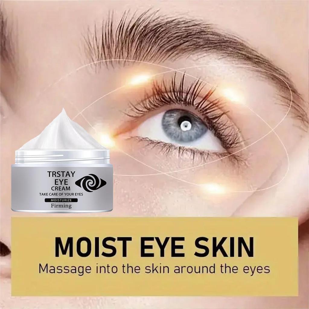 Oční krém redukuje výskyt vrásek kolem očí, vyplňuje a vyhlazuje oční okolí, účinně rozjasňuje a zpevňuje