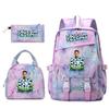 Cr7 Ronaldo 67 Print Student Rugzak Set met Lunchtas Etui Tienermeisjes School Reis Dagrugzak