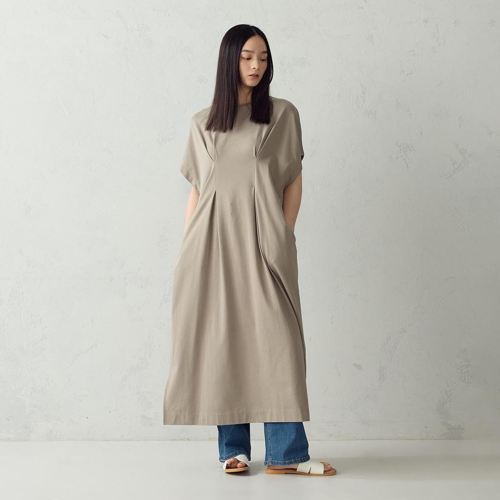 Ca Tuck Dress Greige F [Comme Ism] 12-34OO04-206