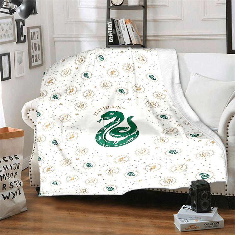 1pc Slytherin Serpent Constellations Cartoon Blanket,Portable Throw for Travel & Camping, All Season Cozy Blanket,Ideal Gift
