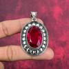Rubellit 925 Massiv Sterlingsilber Anhänger, Handgefertigter Edelsteinanhänger Schmuck, Geschenke für Ehefrau Brandneuer Anhänger