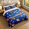 Set Biancheria da Letto Personalizzato a Tema Cane 3 Pezzi Testo e Nome Personalizzati 1 Lenzuolo 2 Federe Biancheria da Letto per la Casa 1pz