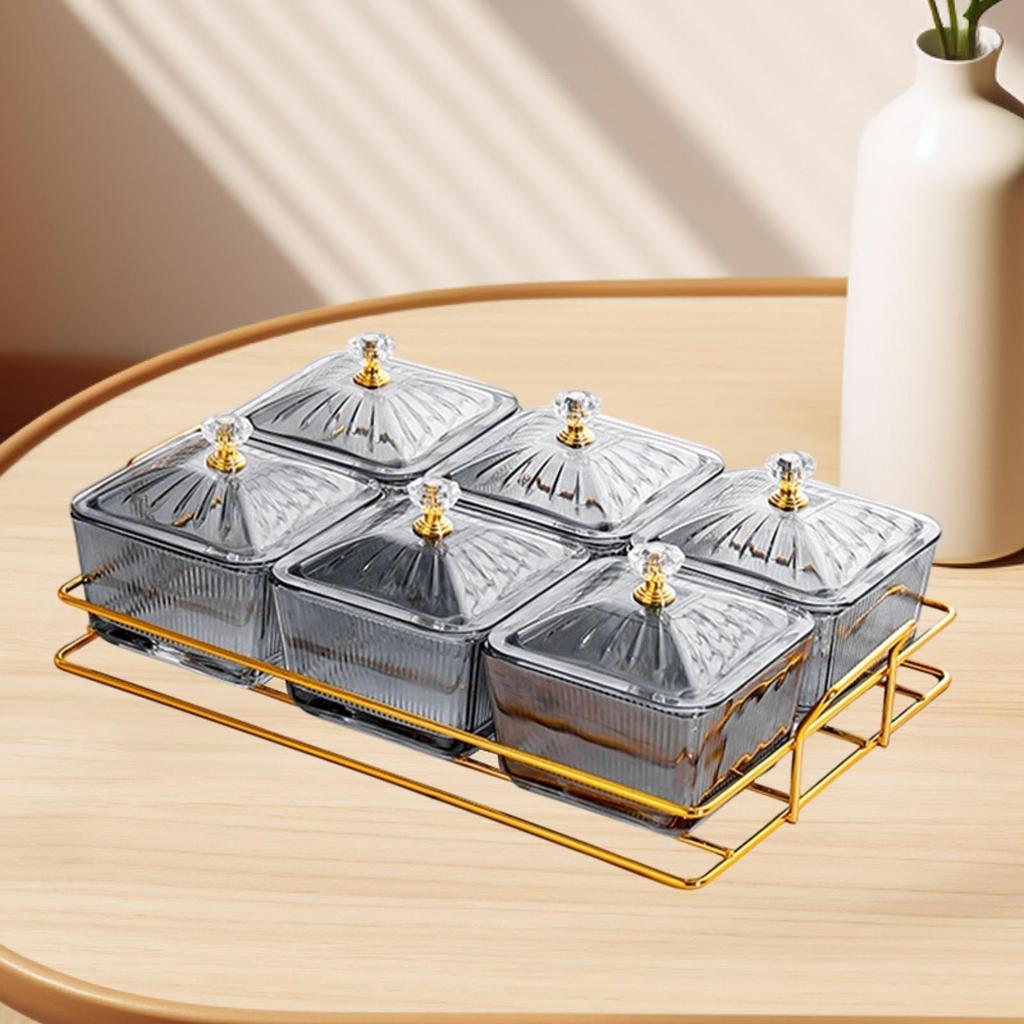 Divided Snack Serving Bowls Fruit Snacks Serving Platter Creative Food Storage Box,Dried Fruit Tray for Candy Cookies Snacks