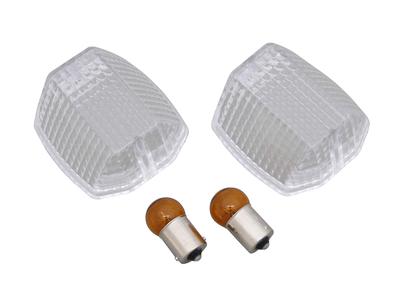 POSH 038078 Motorradzubehör Blinkerglas-Set ZRX1200R/1100/400/GPZ900R Inland Hinten Klar