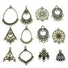 10pcs Charms Dreamcatcher Antique Bronze Color Earring Connector Charms Pendants For Jewelry Making
