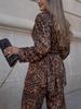 2025 Winter Leopard Print Women's Fashion Suit: Elegant Jacket & Jacquard Pants for Europe & America.