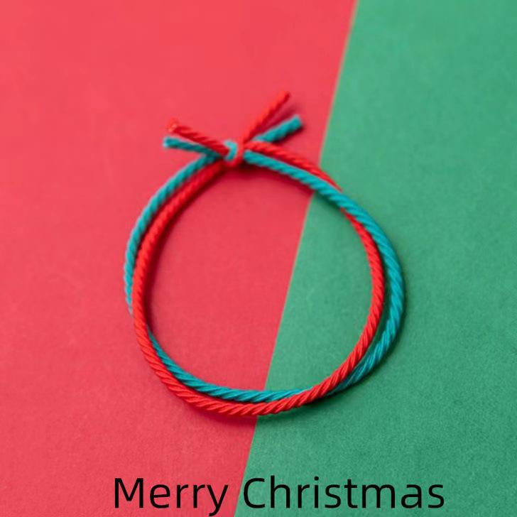 European-American Cross-Border Christmas Bracelet & Scrunchie Set