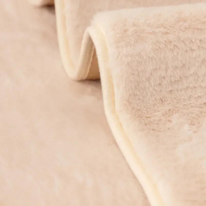 Winter Sofa Towel High Grade Anti Slip Thick Plush Sofa Cover Solid Light Luxury Seat Cushion Covers Home 3 Seat Mat
