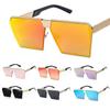 Top Oversized Flat Lens Square Sunglasses Men Women Fashion Metal Large Glasses