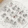 Crystal Moon Butterfly Rose Star Bow Cats Pendant Italian Charm Link Fit 9mm Stainless Steel Bracelet Women Jewelry DIY Making