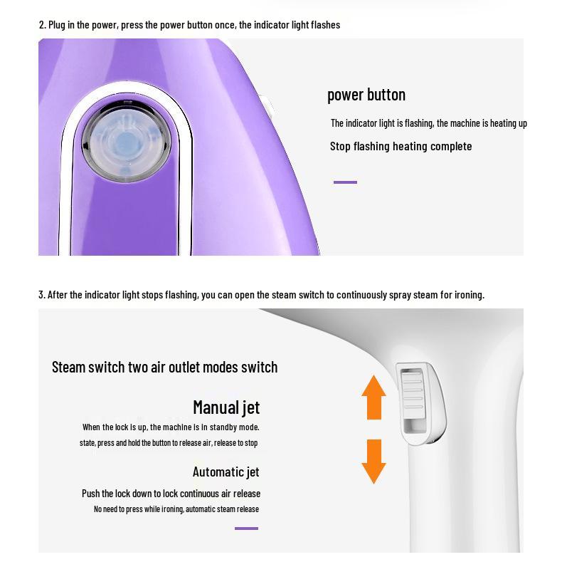 Compact Portable Handheld Steam Iron for Clothes