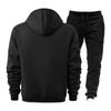 Men's Winter Fleece Multi-pocket Zipper Sweatshirt Suit Personalized Casual Hoodie Suit