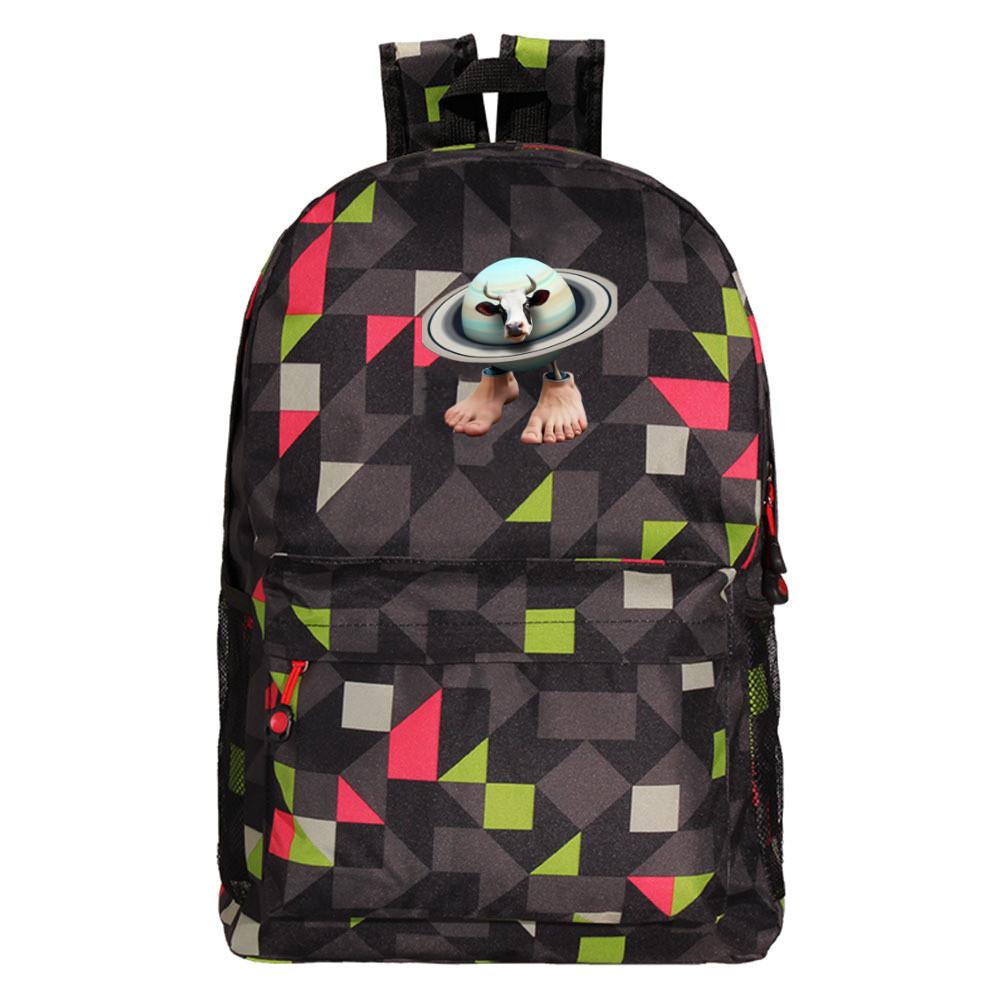 Cartoon Tungtungtungsahur Character Canvas Backpack For School Travel Outdoor