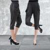 BlackCoco Sarouel Loose Elastic Dark Women's Pants, Fit, 3/4 Length, Stretchy, Comfortable, (JP, Alphabet, L, Standard, Gray) [Used]