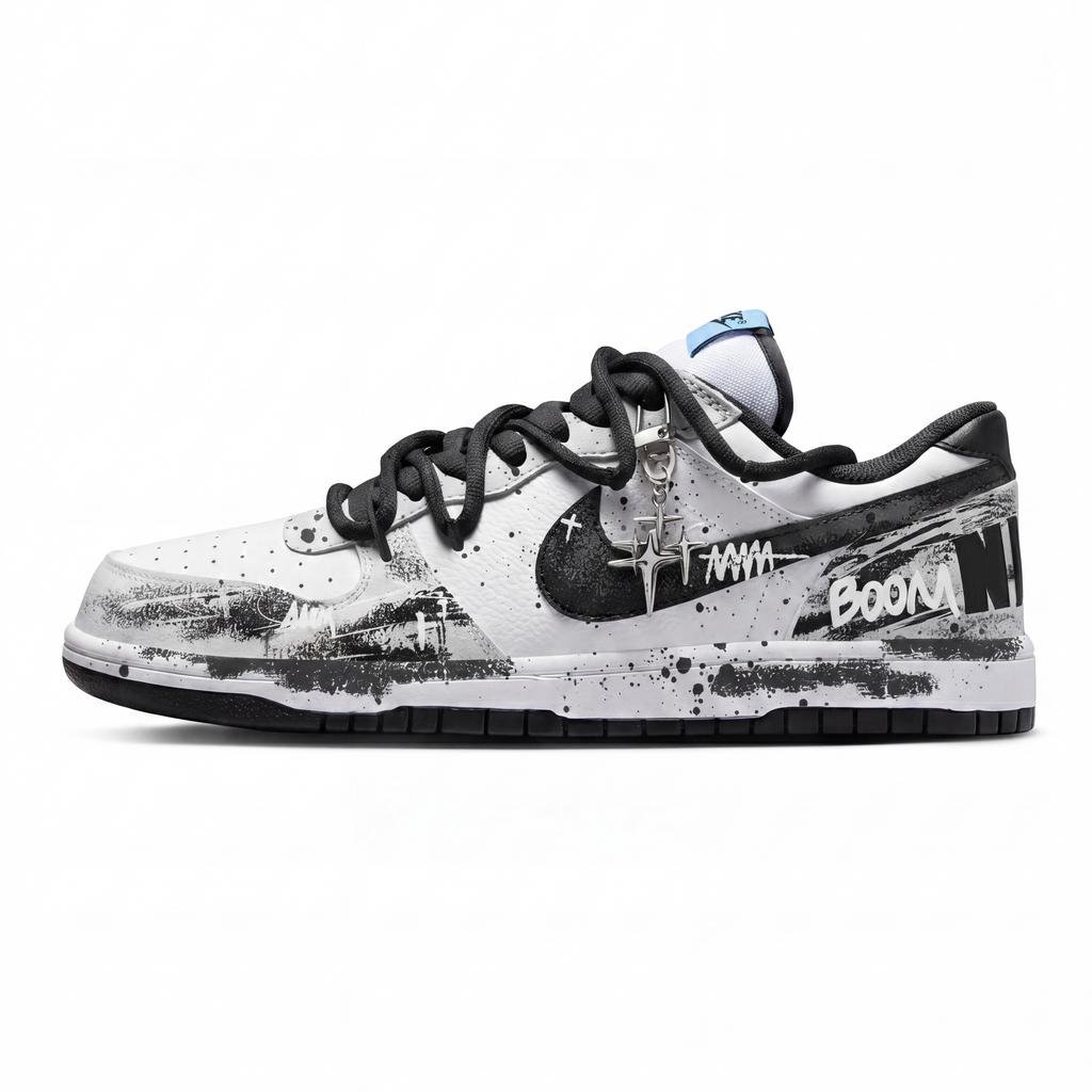 Nike Zapatillas de Skate Prologue Grandes Negras Blancas Antideslizantes Resistentes a la Abrasión Caña Baja para Hombre Color Negro 355152-107(Equipo1887-)