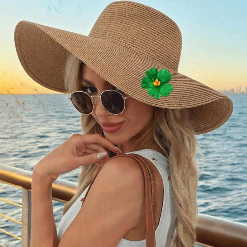 

1pc Women s Wide Brim Straw Hats for Beach Vacation,Minimalist Wide Brim Straw Hats,outdoor Leisure Sun Protection Beach Caps Adjustable