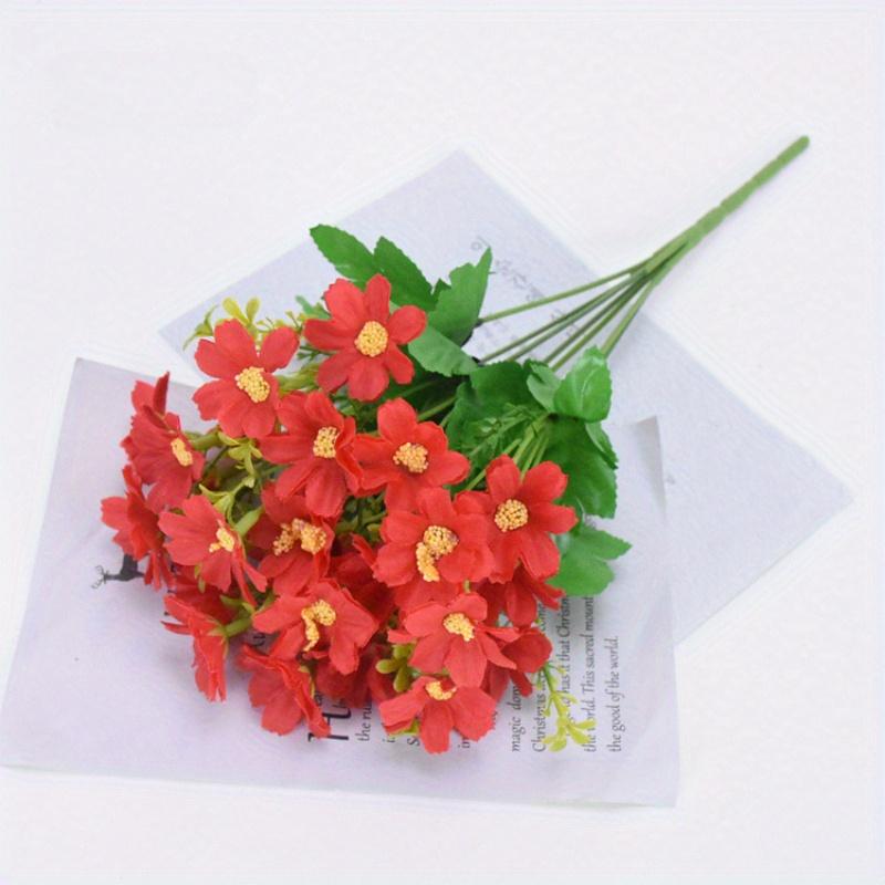 

Outdoor Artificial Flowers, Small Daisies, Imitation Flowers for Weddings And Home Decoration, Suitable for Living Room Display, Flowers. яскраво-червоного кольору