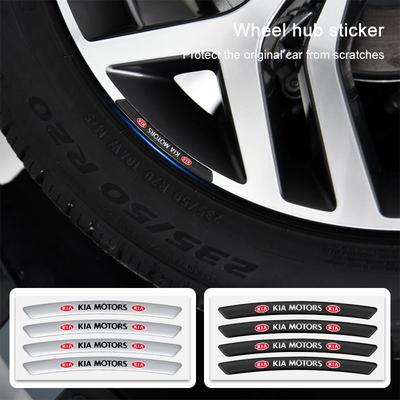 Car Wheel Rim Badge Creative Decoration Decals Styling Auto Aluminum Trim Sticker For Rio Ceed Sportage Sorento K2 K3 K4 K5 K6 Soul Opeima
