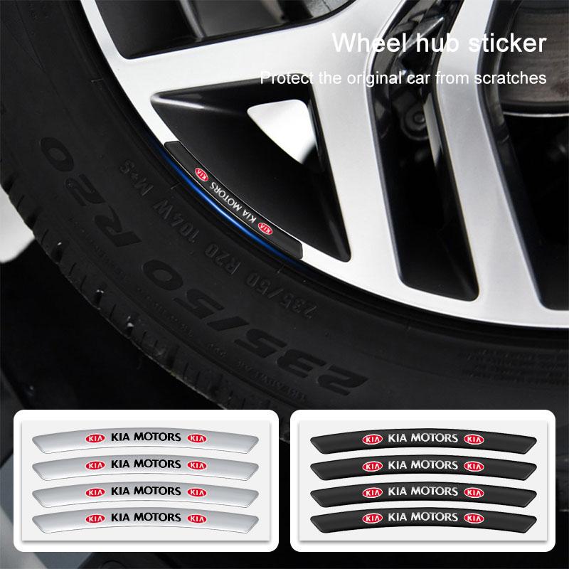 Car Wheel Rim Badge Creative Decoration Decals Styling Auto Aluminum Trim Sticker For KIA Rio Ceed Sportage Sorento k2 k3 k4 k5 k6 Soul Opeima
