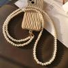 Long Mobile Phone Lanyard Pearl Beaded Crossbody Bag Chain Universal Buckle Clip