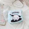 Vertical Stripes Pom Pom Purin Cartoon Travel Sanitary Napkin Bag For Use Women