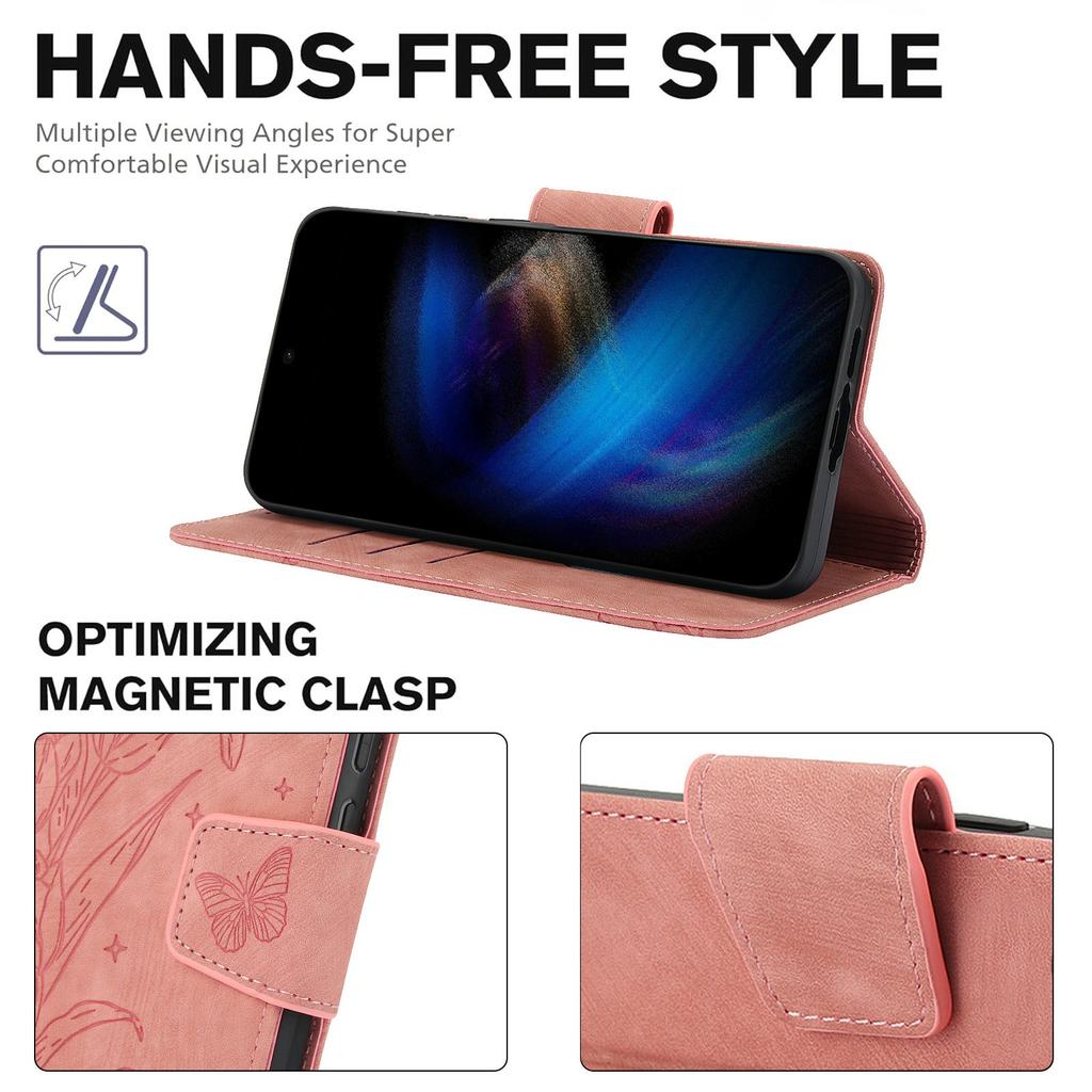 For Xiaomi Poco M8 Pro 5G/Redmi Note 15 Pro+ 5G (Global) Case Flower Butterfly Wallet Leather Phone Cover with Hand Strap