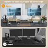 PC Screen Riser Desk Computer Monitor Stand 60-116 Cm with 2 Drawers, Adjustable Length and Angle