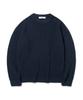KNITTED Soft Cotton Drop Shoulder Waffle Knit Navy