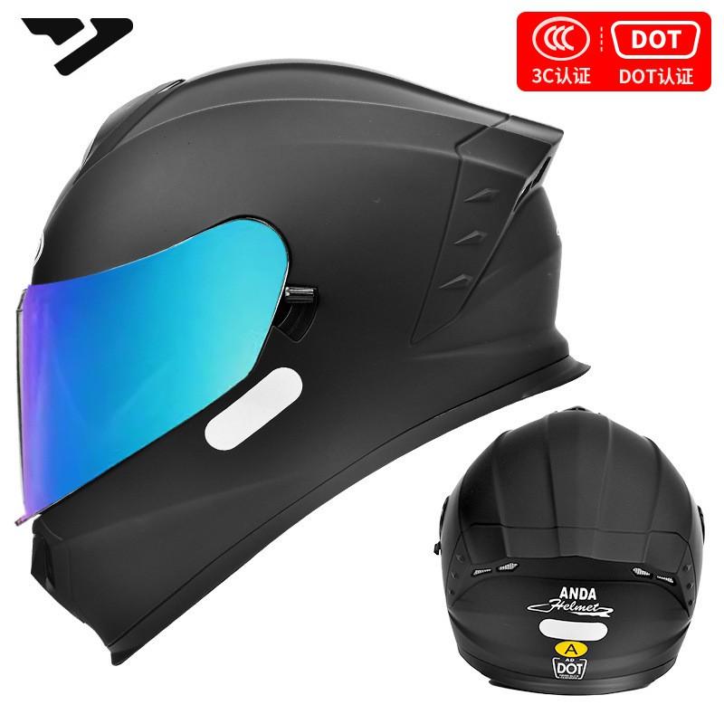 DOT 3C Certified Full Face Motorcycle Helmet Men Women All-Season Riding Safety Gear With Multiple Visor Options