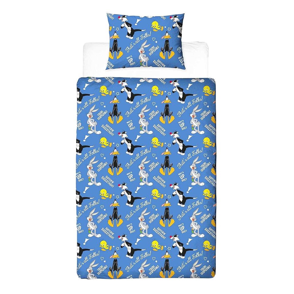 Looney Tunes Thats´s All Folks Reversible Duvet Set
