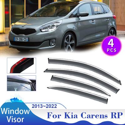 Kšilt do okna auta pro Kia Carens Rondo RP 2013~2024 Ochrana proti slunci a dešti Deflektor Markýzy Přístřešek Ventil Kouřový kryt Vnější příslušenství