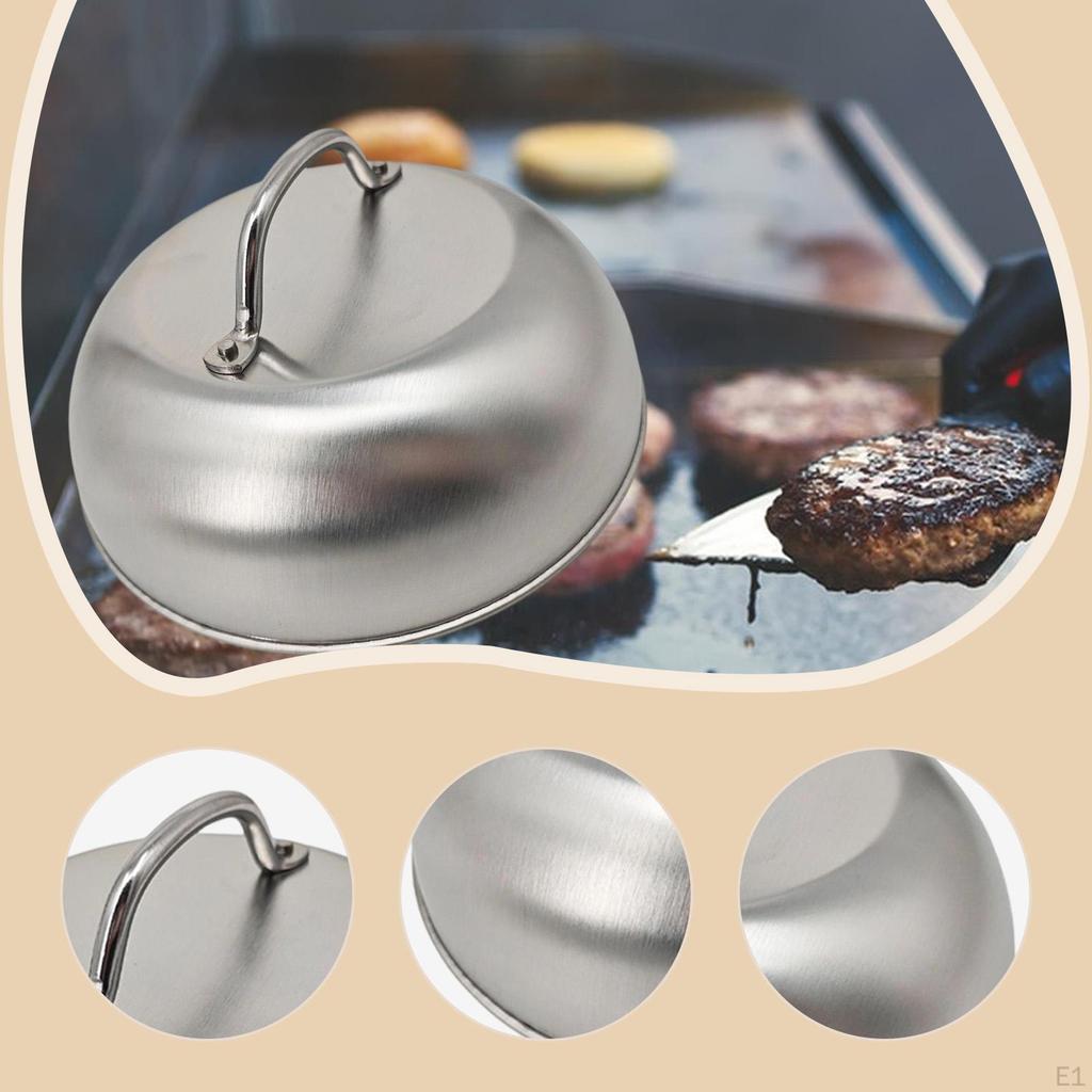 Basting Cover Cheese Melting Dome 9" Multipurpose Grill Lid Steaming for Household Flat Top
