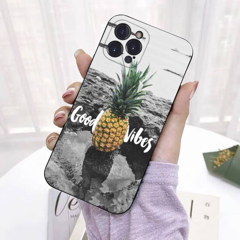 Pineapple Phone Case For iPhone 13 Pro MAX 14 11 12 Mini X XS XR 6 7 8 Plus SE 2020 Soft TPU Cover